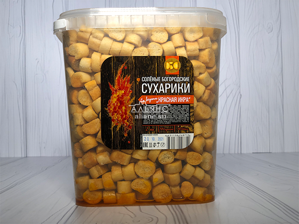 Сухарики с красной икрой в Царицыно
