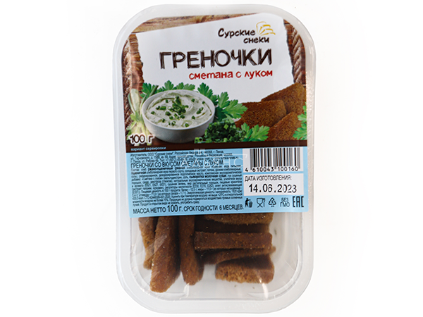 Сурские гренки Сметана с луком (100 гр) в Царицыно