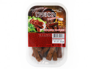 Вобла вяленая астраханская средняя: Сурские гренки Баварские колбаски (100 гр)