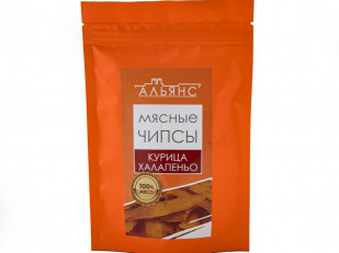 Сурские гренки Баварские колбаски (100 гр): Мясо (АЛЬЯНС) вяленое курица с халапеньо (50 гр)