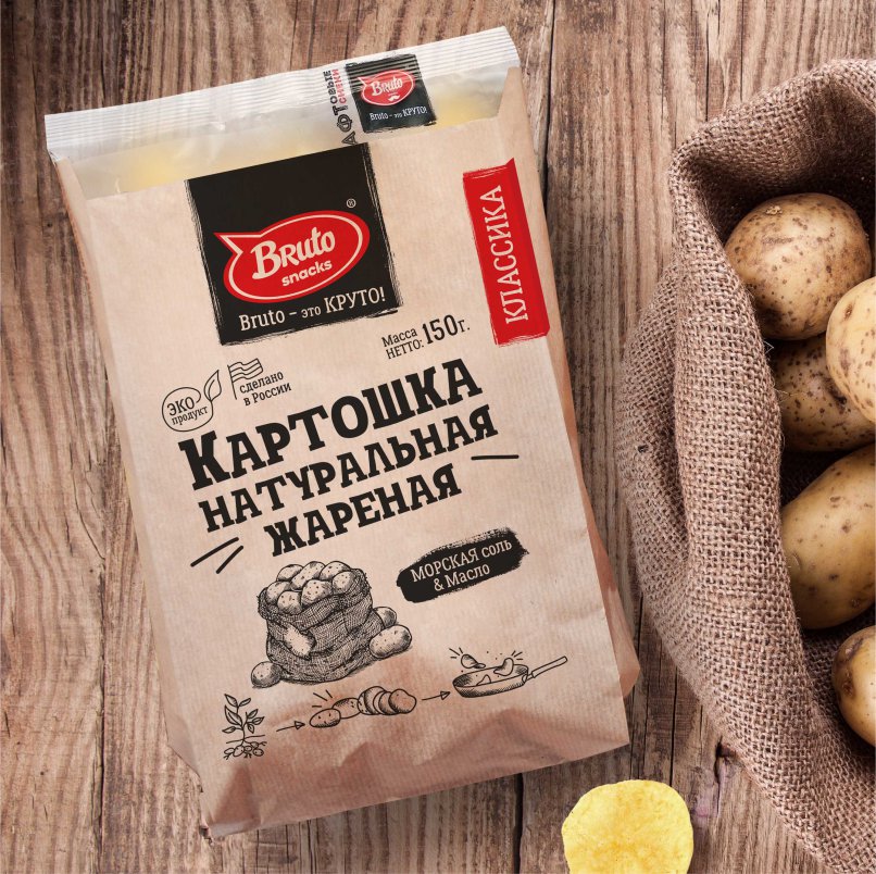 Картофель «Бруто» с солью 130 гр. в Царицыно